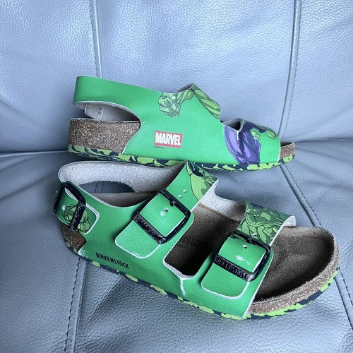 Birkenstock Marvel Hulk Green Milano Toddler Boy Sandals Birkis Sz 33 US 2 - 2.5 - Picture 18 of 18