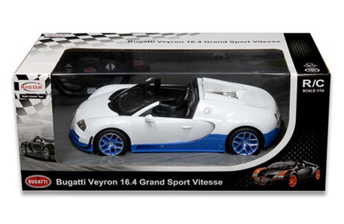RASTAR 1:14 BUGATTI GRAND SPORT VITESSE WHITE & BLUE RADIO REMOTE CONTROL CAR - Picture 2 of 7