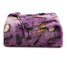 Purple Hocus Pocus Oversized The Big One Throw Blanket 60x72 Halloween New