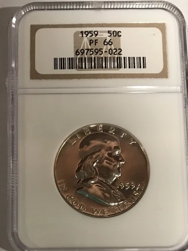1959 50c Franklin Proof PF66 NGC Silver Half Dollar Fifty Cents Gem Uncirculated