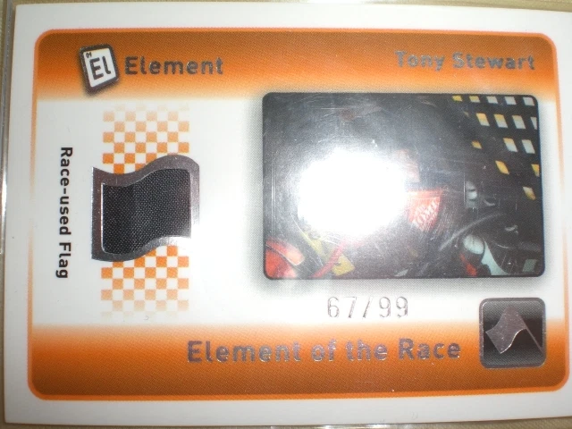 Tony Stewart Element of the Race Race Used Flag Wheels 2009 67/99 - Image 2 of 3