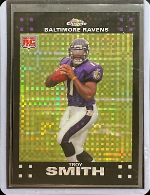 Troy Smith - Black XFractor - 2007 Topps Chrome Football - Rookie #TC169