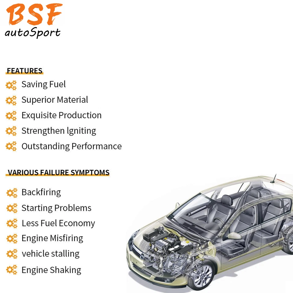 Juego de 2 cables de bobina de encendido y bujía para Ford F150 F250 Lincoln Mercury FD487 Foto 3 de 4