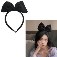 Large Black Bow Headbands for Women Girls Bowknot Head Band Big Bows Headband...