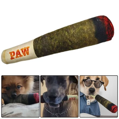 Raw Squeaky Dog Toy Spliff Joint Chew Toys herb Pug Staffy lab Gifts