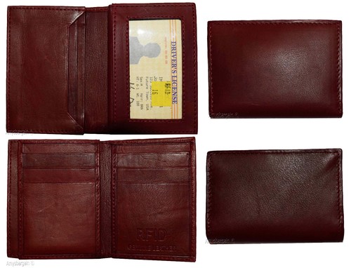 Estuche para tarjetas RFID cuero identificación de tarjetas de crédito de negocios cuero genuino 40 tarjeteros - Imagen 33 de 36