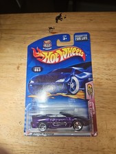 Hot Wheels 2003 Flames 4/5 Purple 95 Camaro Convertible #063 35 Anniversary Card
