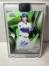 2025 Topps Chrome Black Autographs James Outman #CBA-JO Green Refractor /99 (AU)