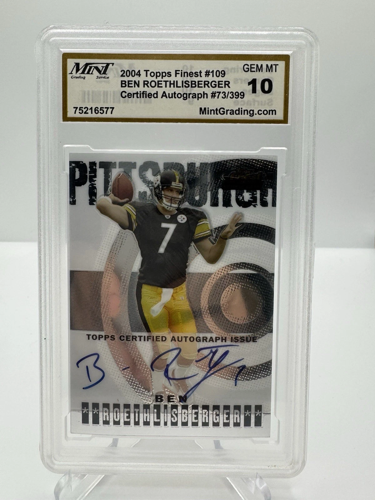 2004 Topps Finest - Ben Roethlisberger #108 /399 (AU, RC)