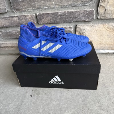 adidas Predator 19.3 FG Soccer Cleats BB8112 Bold Blue/Silver Metallic Men 11