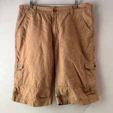 Red Face Cargo Shorts Mens 38 Tan Excellent Ripstop Cotton Utility Multi-Pocket