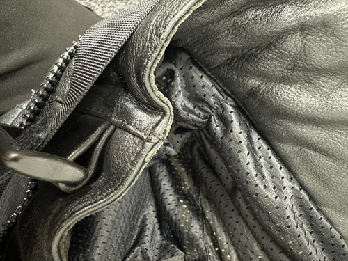 Mens Vintage Race Line by Schuh Black Grey Leather Racing Biker Trousers Size 56 - Picture 6 of 21