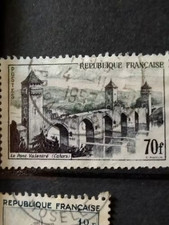 Timbre France 1118 1119 Série touristique 1957