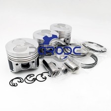 3Sets Piston Kit & Rings W+0.5MM/0.02 Oversize for Kubota D902 Engine 72.5MM