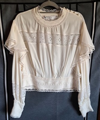 IRO Damenbluse mit Stickerei Ecru Gr.40(F), 38 (DE)