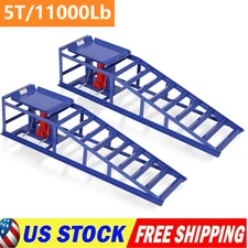 2 X Auto Car Truck Service Ramps Hydraulic Lift 11000lbs Low Profile Garage