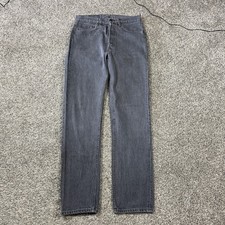 Vintage 80s Levis 501 0658 Jeans Size 32x33 Fit 31x33 Black Gray MADE IN USA