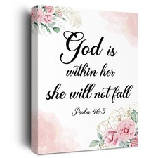 Inspirational Bible Verses Wall Decor, Christian Wall Decor, God is Within He...