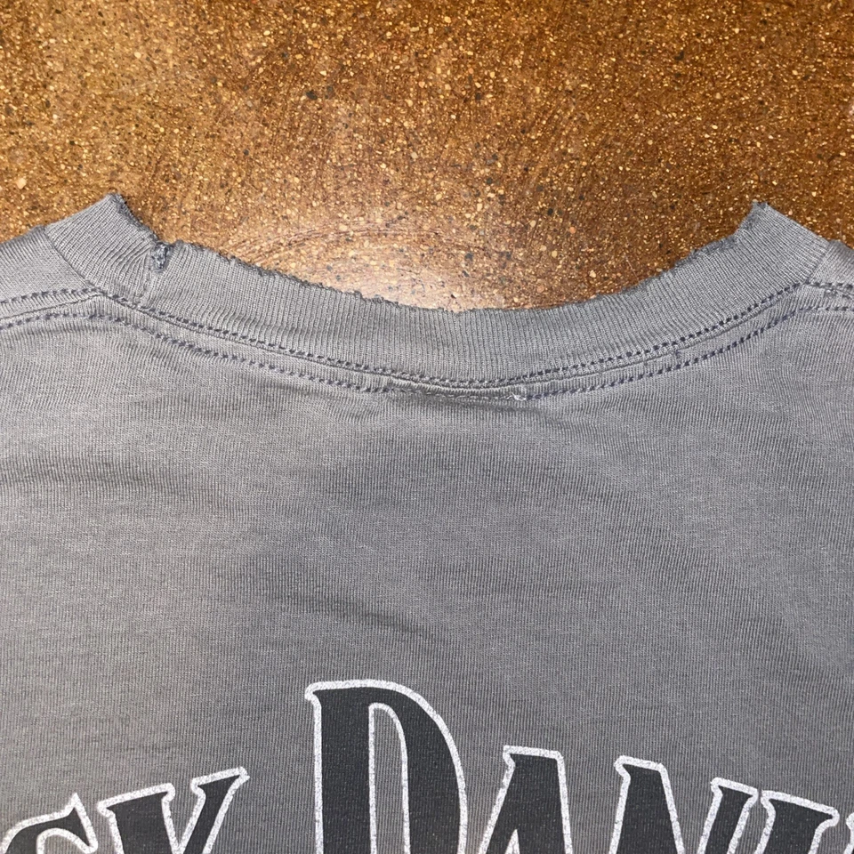 Camiseta De Colección Jack Daniels Whisky Motocicleta Talla Grande Motociclista Desteñida Envejecida Foto 3 de 4