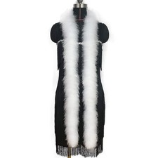 2 Yards 40g Fluffy Marabou Feather Boa for DIY Craft Sewing Trim Home Wedding...