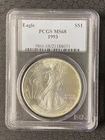 1993 PCGS MS68 - 1 oz Silver American Eagle US $1 Coin