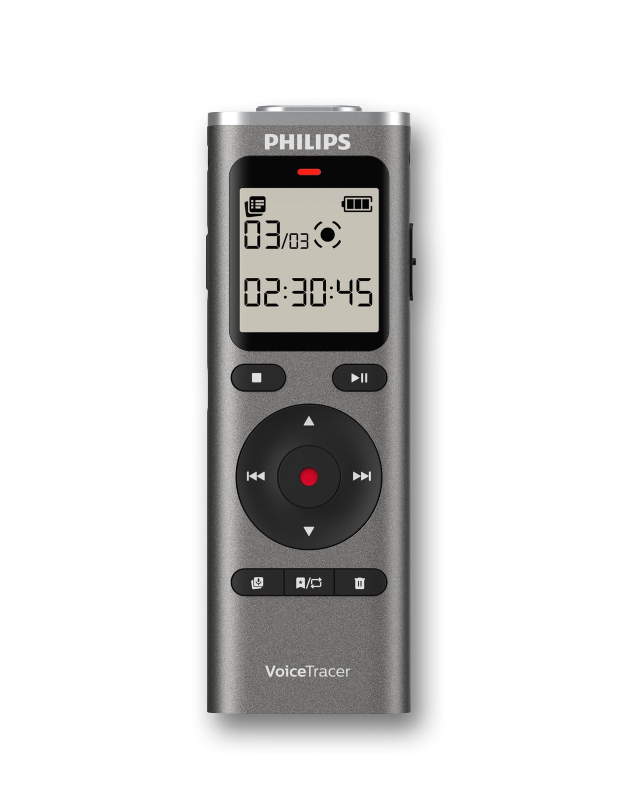 Enregistreur audio DVT1170 VoiceTracer 8 Go avec fente carte micro SD
