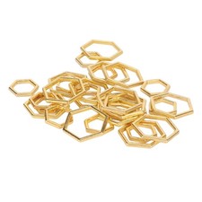 30pcs Hexagonal Knitting Stitch Markers Plating Process Fade Resistant Zinc