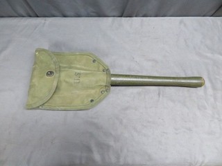 WWII US ARMY M1943 FOLDING SHOVEL W/ 2ND PATTERN CARRIER AMES 1945