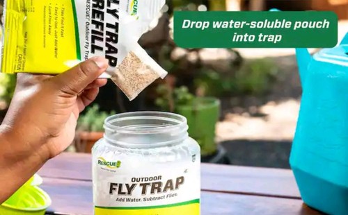 ((8)) Rescue Reusable Non-Toxic Fly Trap & Attractant Outdoor Fly Trap Bundle 8 - Picture 8 of 12