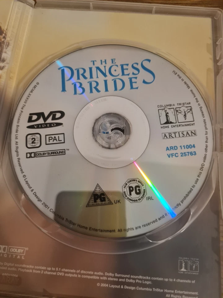 The Princess Bride (DVD, 1987) Andre The Giant, Fairy Tale Classic [Region 2] UK - Image 3 of 4