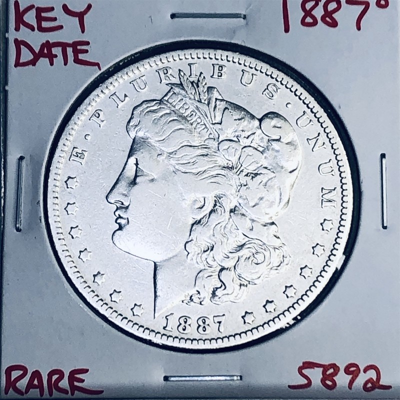 1887 O MORGAN SILVER DOLLAR HI GRADE GENUINE U.S. MINT RARE KEY COIN 5892