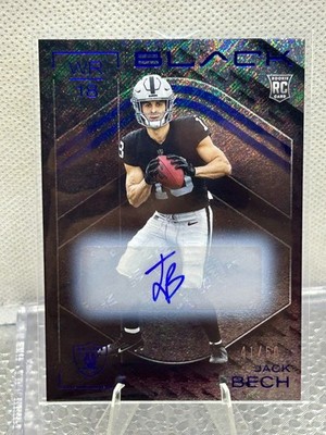2025 Black Jack Bech Rookie Sapphire Autograph Card RC /50 Las Vegas Raiders