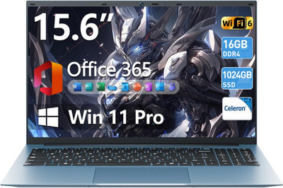 15.6 Inch Laptop Computer, Windows 11 Laptops with 16GB RAM 1024GB SSD, Celeron 