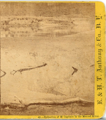 Reflection Of El Capitan In The Merced River, Yosemite-Anthony Stereoview G103