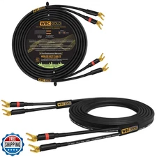 WORLDS BEST CABLES 6 Foot WBC-GOLD-LOCAP-SPKR-12 AWG - Low-Capacitance - Low-