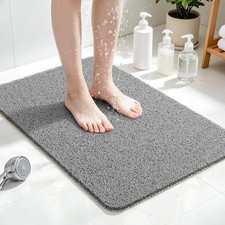 Shower Mat Bathtub Mat,24x16 inch, Non-Slip Bath Mat with Drain, Quick Drying PV