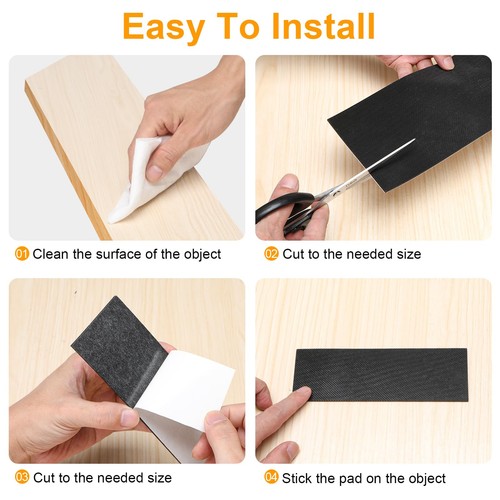Non-Slip Self-Adhesive Rubber Cuttable Pads Anti-Skid Floor Protectors for Furni - Picture 4 of 6