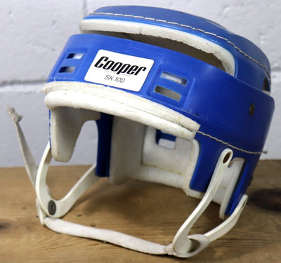 Vintage Cooper SK 100 Blue Hockey Helmet Youth Small Plastic Made in Canada D9