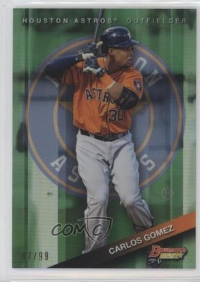 2015 Bowman's Best Green Refractor 87/99 Carlos Gomez #89 0g4