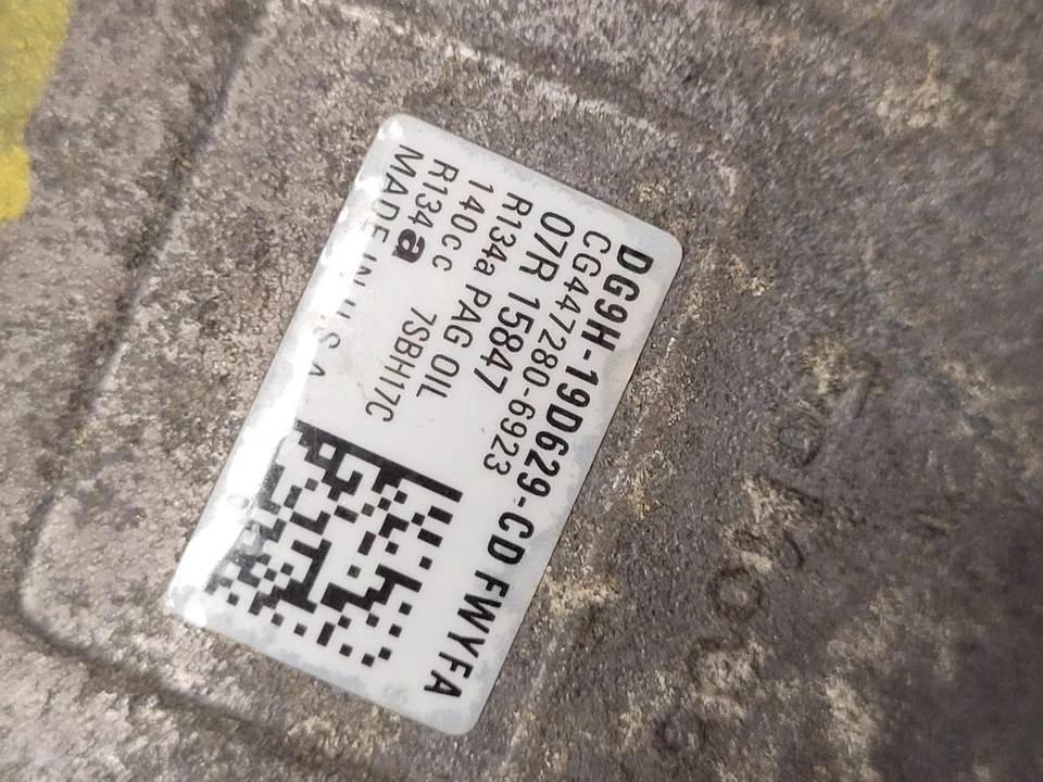 2013- 2014 2015 -2020 LINCOLN MKZ AC Compressor VIN 9 8th Digit Turbo R134A Foto 4 de 4