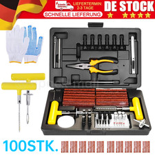 100-Tlg Auto Reifenreparatur Set Kfz PKW Reifen Flickzeug Pannenset Flicken Satz