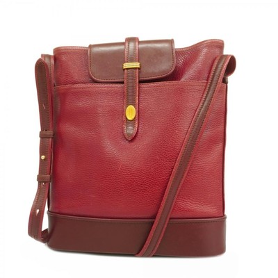 Cartier Trinity Leather Shoulder Bag Bordeaux