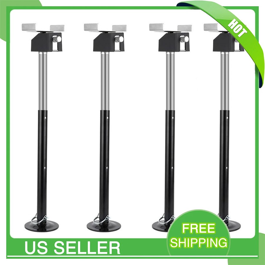 Heavy-Duty Steel RV Slide Out Support Jacks, 4 Pack Adjustable 21"–49" Height