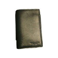 COACH Mens Wallet Business Card Holder Leather Black 91308