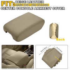 For Infiniti Qx60 Jx35 2013-2020 Center Console Armrest Lid Cover Beige Leather