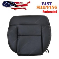 For 2004-2008 Ford F150 Lariat Driver Bottom Perforated Leather Seat Cover Black