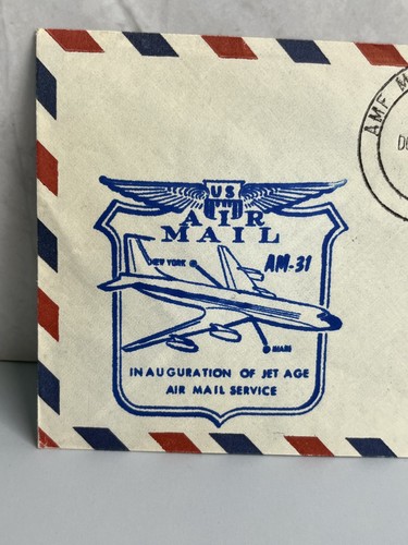 Rare 1958 INAUGURATION JET AGE AIRMAIL SERVICE MIAMI NY Cover Webster Stamp 1121 - Picture 3 of 8