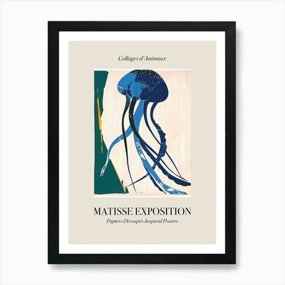 Jellyfish 1 Matisse Inspired Exposi Framed Wall Art Poster Canvas Print Picture