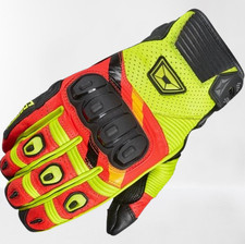 Cortech Manix ST Leather Gloves Flo Yellow Re...