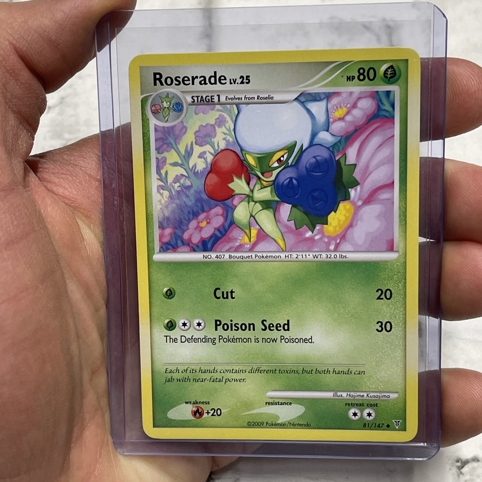Pokémon Roserade Supreme Victors Regular Card 81/147 NM Near Mint 2009 Uncommon